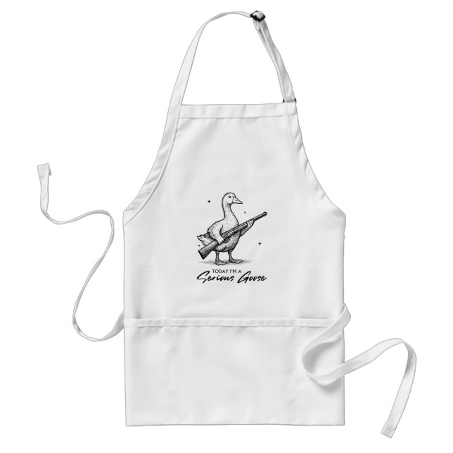 Today I'm A Serious Goose Lovers Goose With Gun Standard Apron (Front)