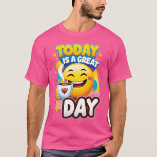Today is a Big Day - Colorful Design Happy Emoji T-Shirt