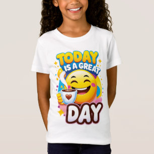 Today is a Big Day - Colorful Design Happy Emoji T-Shirt