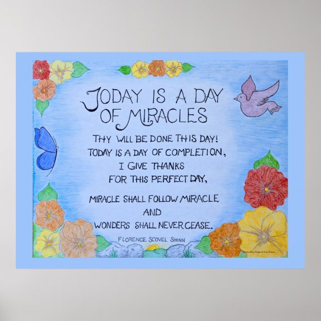 Today is a Day of Miracles - Wall Art (Front)