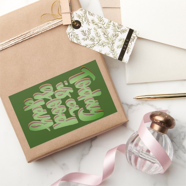 TODAY IS A GOOD DAY inspirational grafitti style   Rectangular Sticker (Gifting)