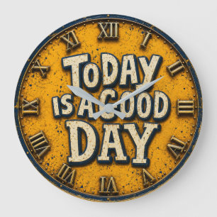 Today Is a Good Day Inspirational Positive Quote Large Clock