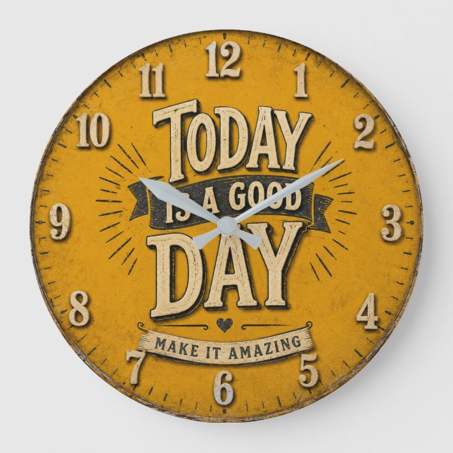 Today Is a Good Day  Large Clock (Front)