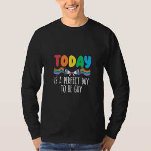 Today is a Perfect Day to Be Gay LGBTQ Pride Month T-Shirt