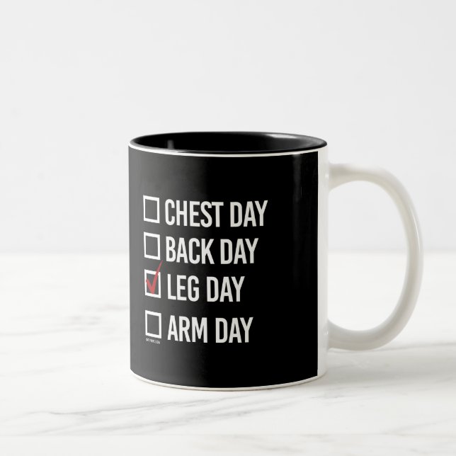 Today is Leg Day -   Training Fitness -.png Two-Tone Coffee Mug (Right)