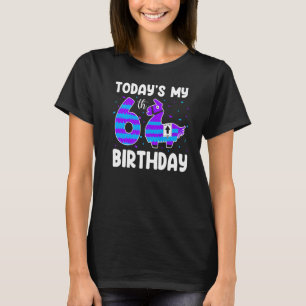 Today Is My 6th Birthday Kids Boys Girls Llama Al T-Shirt