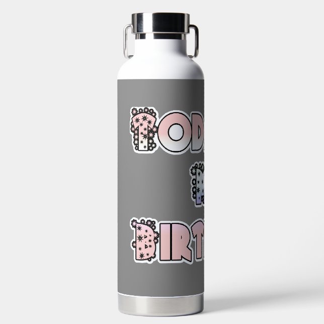 Today is my Birthday Aluminium Water Bottle (Front)