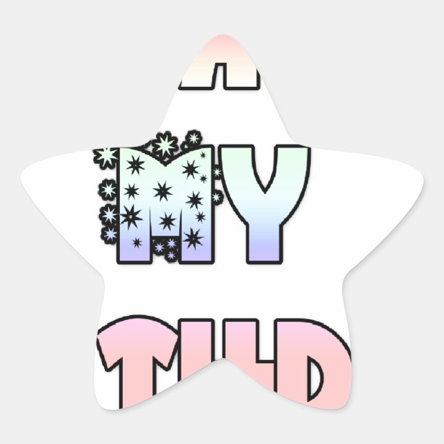 Today is My Birthday Art Print Star Sticker (Front)