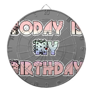 Today is My Birthday Baby Pink Art Print Dartboard