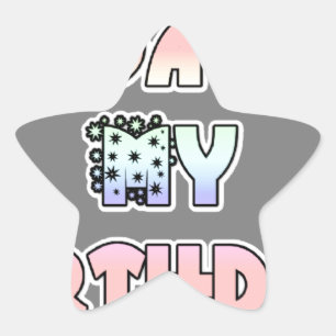 Today is My Birthday Baby Pink Art Print Star Sticker