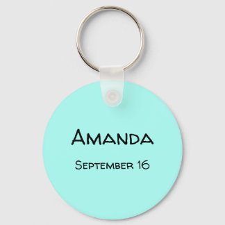 Today Is My Birthday Cake Slice Custom Name Date Key Ring