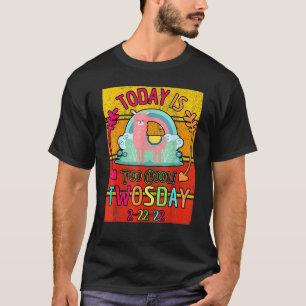 Today Is Too Cool Happy Twos Day Llama Tuesday 2 2 T-Shirt