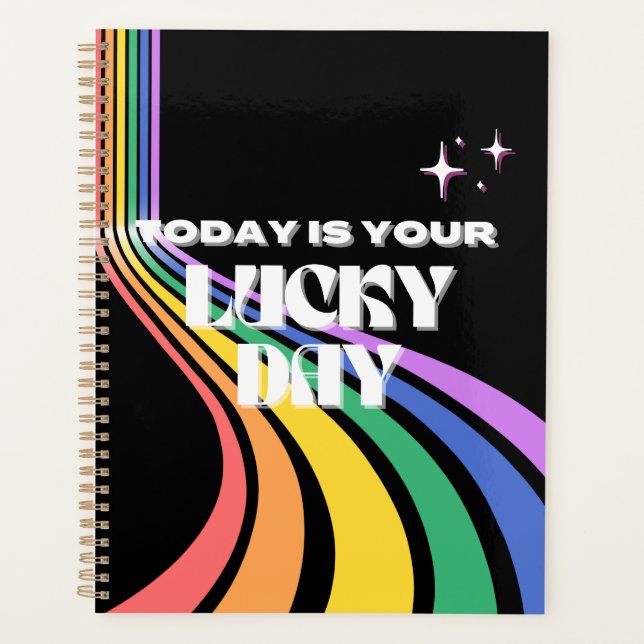 Today is your lucky day, Lucky, Luckiest Girl Planner (Front)