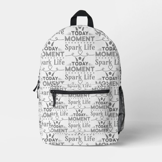 Today Moment, Spark Life Printed Backpack (Front)