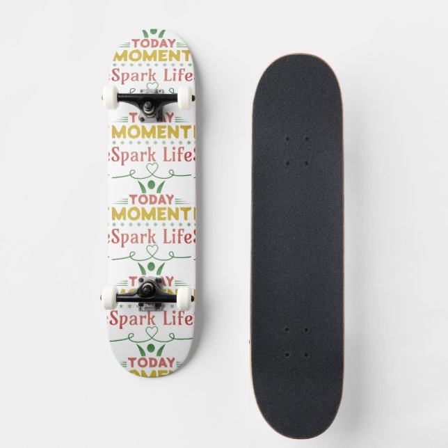 Today Moment, Spark Life Tote Bag Skateboard (Front)
