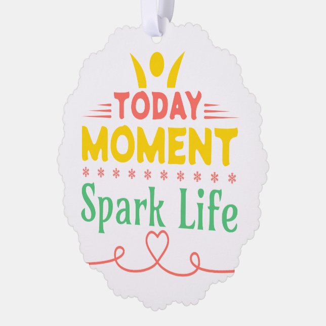 Today Moment, Spark Life Tree Decoration Card (Left)