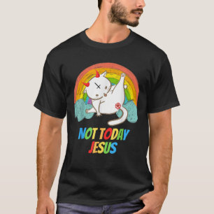 Today Not Jesus Devil Worship Funny Satanic Hail S T-Shirt