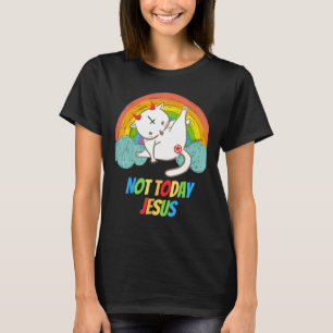 Today Not Jesus Devil Worship Funny Satanic Hail S T-Shirt