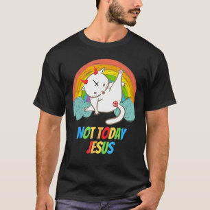 Today Not Jesus Devil Worship Funny Satanic Hail S T-Shirt