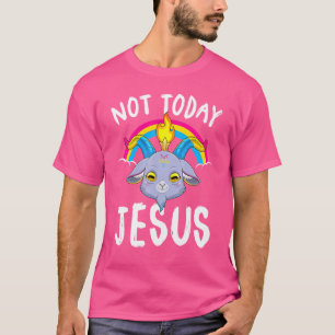 Today Not Jesus Satan Pansexual Baphomet Goat Pan T-Shirt