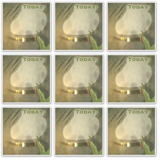 Today Planner Stickers Scrapbook Vintage Green  (Front)