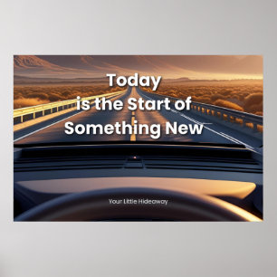 "Today"Positive Quotation "Wall art & Poster" Poster