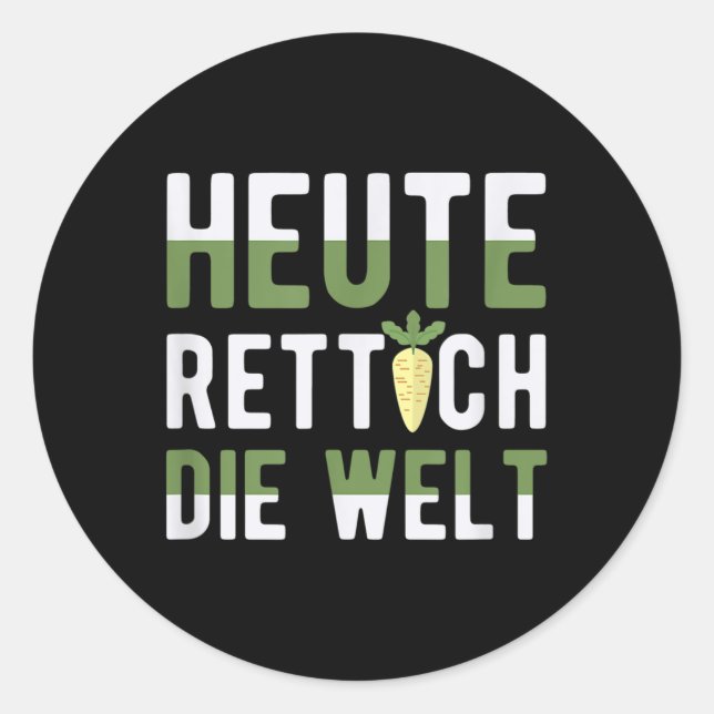Today Radish The World Environment Climate Classic Round Sticker (Front)