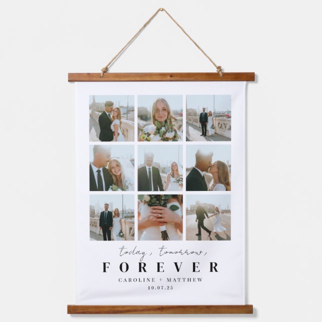 Today Tomorrow Forever Wedding Photo Wall Tapestry (Front)