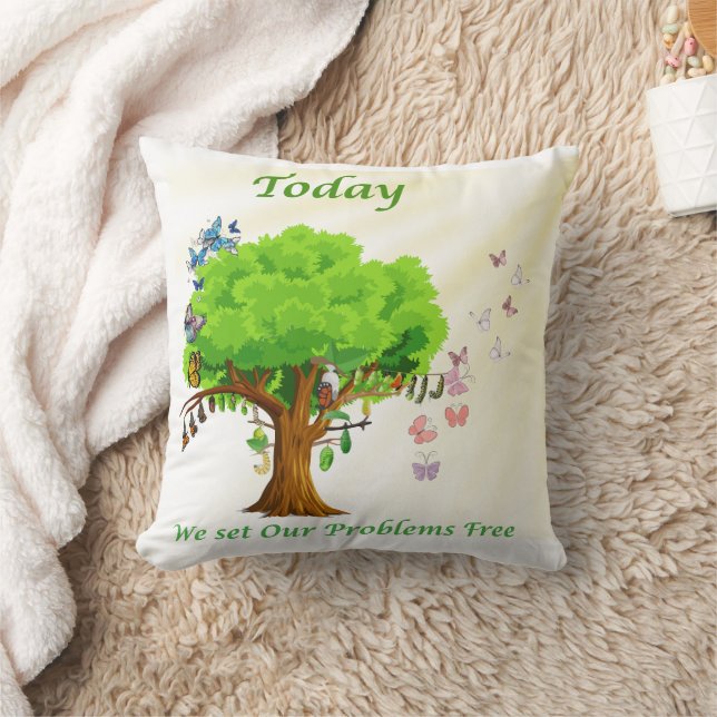 Today We Set Our Problems Free Cushion (Blanket)