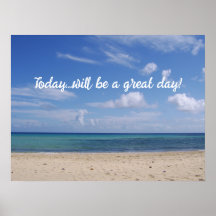 Today Will Be A Great Day Motivational Beach Scene