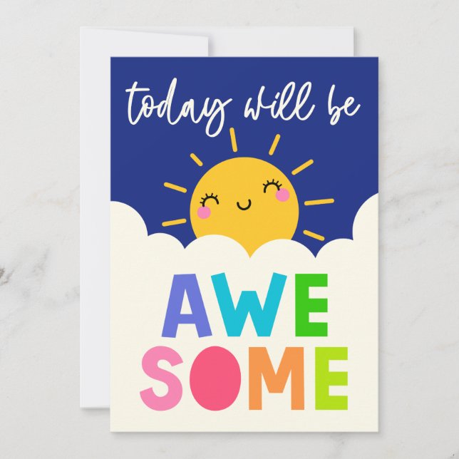 Today Will Be Awesome Card (Front)