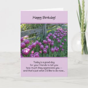 Today's a good day for your friends to tell you... thank you card