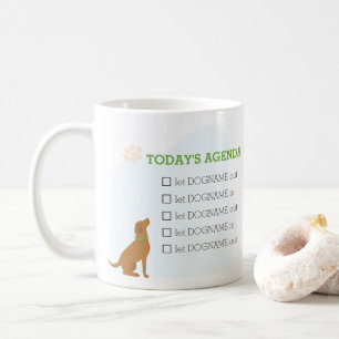 Today's Agenda - Let the dog in and out Coffee Mug