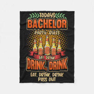 Todays Bachelor Party Groom Fleece Blanket