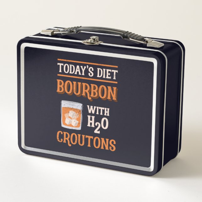Today's Bourbon With Water Groutons Metal Lunch Box (Front)
