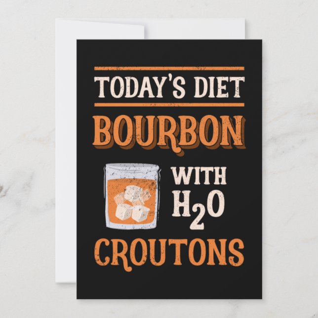 Today's Bourbon With Water Groutons Thank You Card (Front)