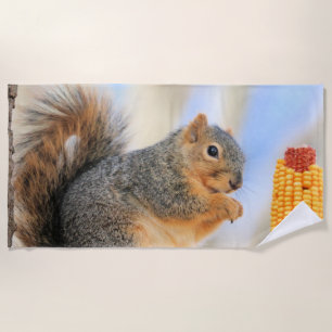 Todays furball   beach towel