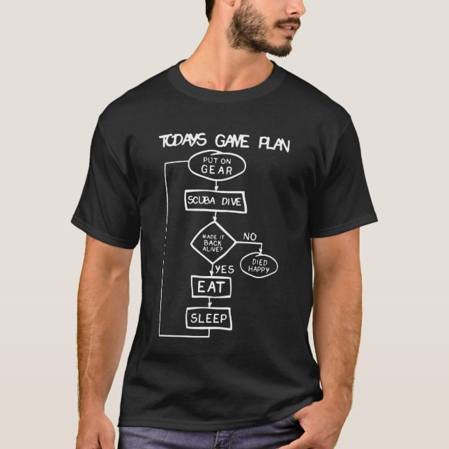 TODAYS GAME PLAN -SCUBA DIVING T-Shirt (Front)