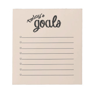 TODAY'S GOALS Notepad
