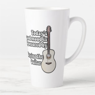 Today's good mood is sponsored by the guitar. latte mug