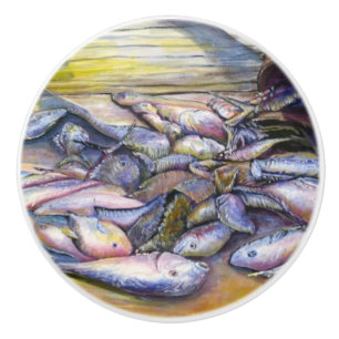 Today's Menu, Harbour Island, Bahamas Ceramic Knob