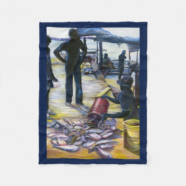 Today's Menu, Harbour Island, Bahamas Fleece Blanket (Front)