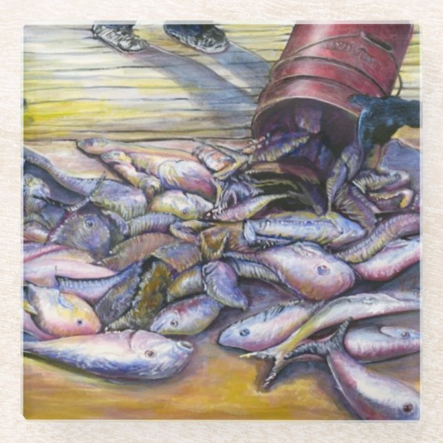 Today's Menu, Harbour Island, Bahamas Glass Coaster (Front)