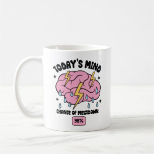 Today's mind chance of meltdown coffee mug