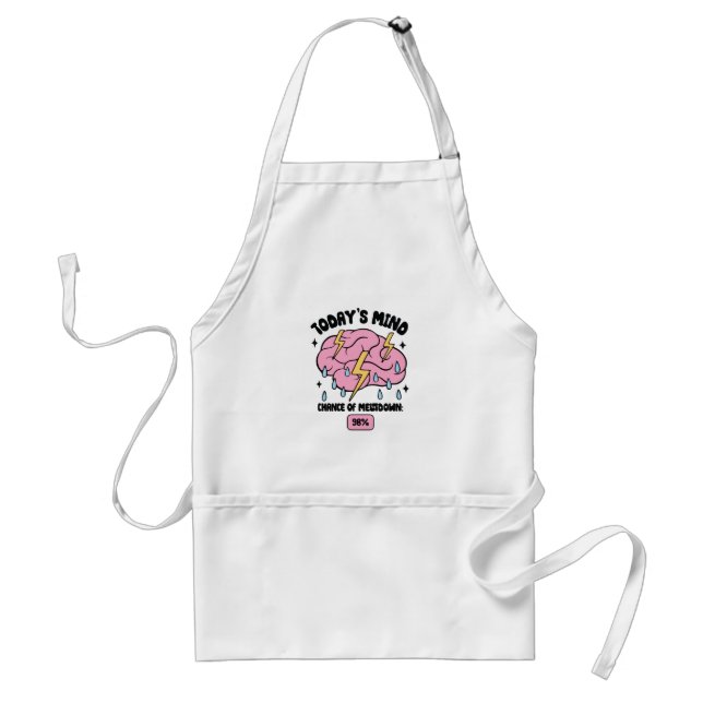 Today's mind chance of meltdown standard apron (Front)
