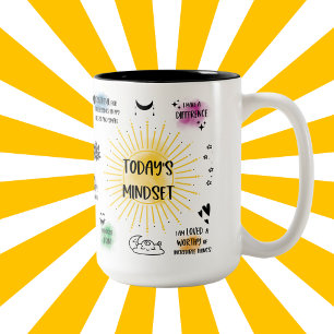 Today's Mindset Motivational  Two-Tone Coffee Mug