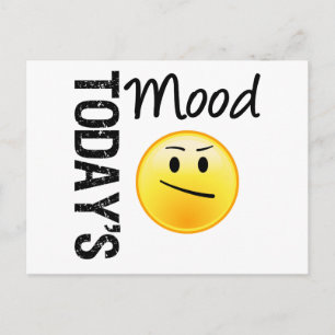 Today's Mood Emoticon Annoyed Postcard