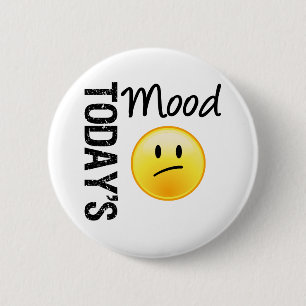 Today's Mood Emoticon Disappointed 6 Cm Round Badge