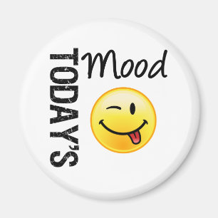 Today's Mood Emoticon Playful Magnet