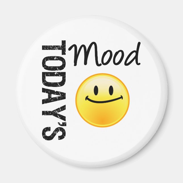 Today's Mood Emoticon Satisified Magnet (Front)